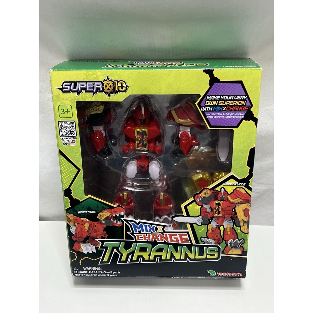 YOUNG TOYS SUPER 10 MIX X CHANGE TYRANNUS 150mm ACTION FIGURE New